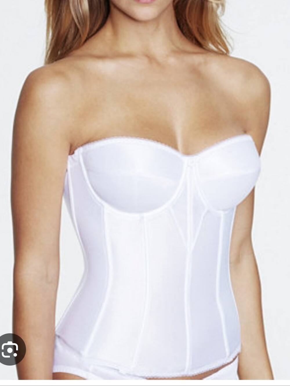 Dominique Juliette Satin Corset Strapless Longline 8950 Size 42DD